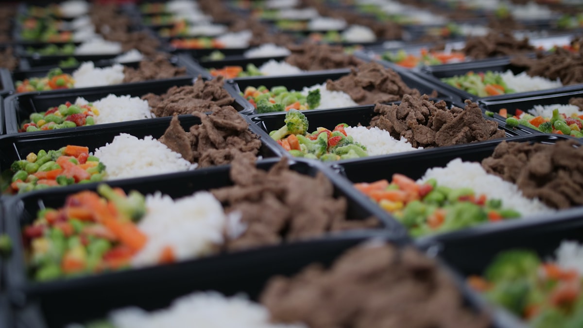 Organized meal preparation workspace