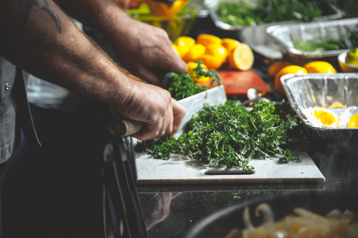 Fresh ingredients properly selected and prepared